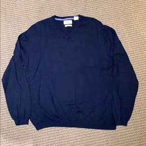Vintage Blue V-Neck Sweater Men’s Medium